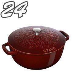 Cocotte Lily Staub 24 cm Ghisa Smaltata | Edizione Speciale Granatina