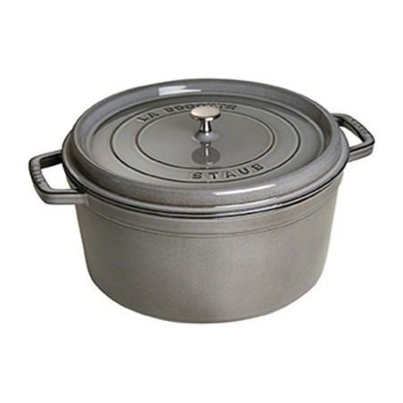 Staub cocotte tonda 34 cm grigio