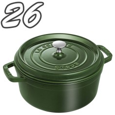 Staub cocotte tonda 26 cm Verde - Outlet