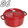 Staub cocotte rosso ciliegio tonda 26 cm - Outlet