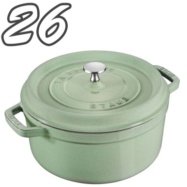 Staub cocotte tonda 26 cm Salvia - Outlet