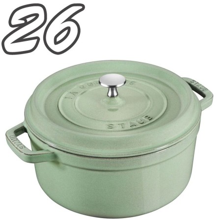 Staub cocotte tonda 26 cm Salvia - Outlet