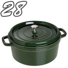 Staub cocotte tonda 28 cm Verde - Outlet