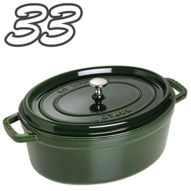 Staub cocotte ovale 33 cm Verde - Outlet