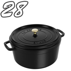 Staub cocotte tonda 28 cm Nero - Outlet