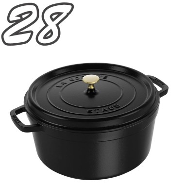 Staub cocotte tonda 28 cm Nero - Outlet
