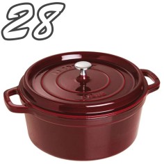 Staub cocotte tonda 28 cm Granato - Outlet