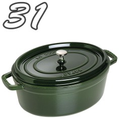 Staub cocotte ovale 31 cm Verde - Outlet