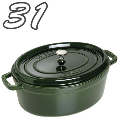 Staub cocotte ovale 31 cm Verde - Outlet