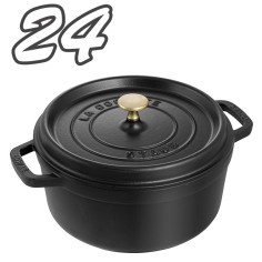 Staub cocotte tonda 24 cm Nero - Outlet