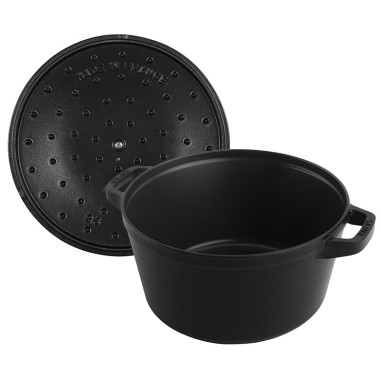 Staub cocotte tonda Impilabile cm 26 Nero - Outlet