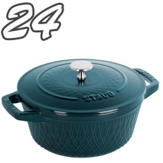 Staub cocotte Twist 24 cm La Mer - Outlet