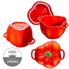 Peperone rosso ceramica 4 pezzi - Staub 2