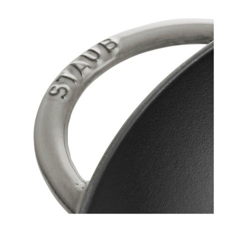 Wok in Ghisa Staub 37 cm grigio con Coperchio | Wok Grande Induzione