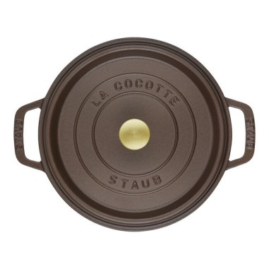 Staub cocotte tonda 28 cm Cioccolato - Outlet