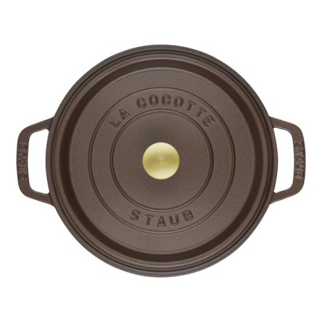 Staub cocotte tonda 28 cm Cioccolato - Outlet