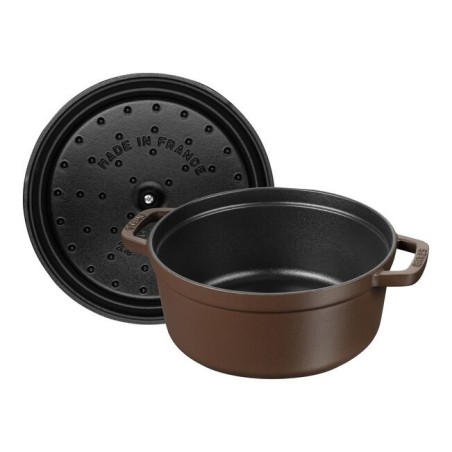 Staub cocotte tonda 28 cm Cioccolato - Outlet