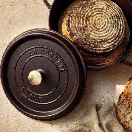 Staub cocotte tonda 28 cm Cioccolato - Outlet