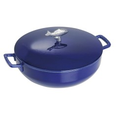 Tegame Bouillabaisse Staub 28 cm Ghisa | Cocotte Pesce Blu Scuro