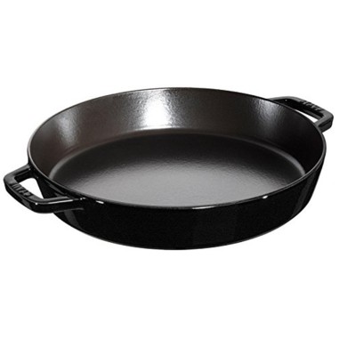 Staub Paellera Grill 34 cm Nero in Ghisa Smaltata | Padella Paella Induzione