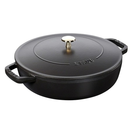 Tegame Chistera 28 cm in Ghisa Smaltata Nero Opaco | Staub