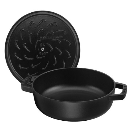 Tegame Chistera 28 cm in Ghisa Smaltata Nero Opaco | Staub