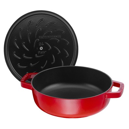 Tegame Chistera 28 cm in Ghisa Smaltata Rosso Ciliegio | Staub