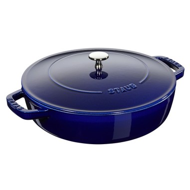Tegame Chistera 28 cm in Ghisa Smaltata Blu | Staub