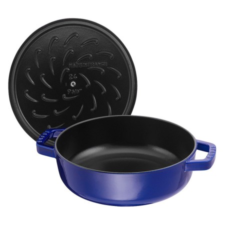 Tegame Chistera 28 cm in Ghisa Smaltata Blu | Staub