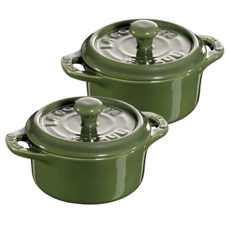 Set 2 mini cocotte verde 10 cm - Staub