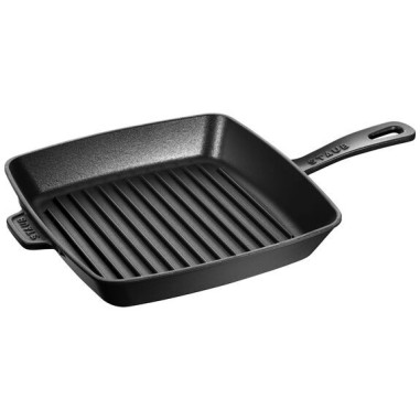 Staub American Grill Nero 26x26 cm | Bistecchiera in Ghisa per Induzione