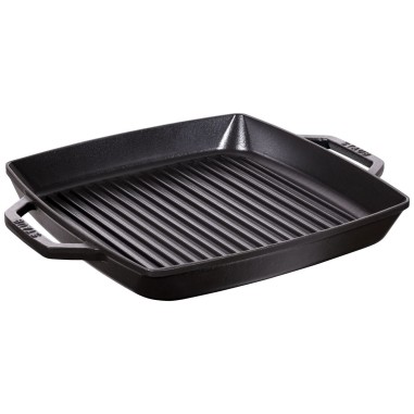 Staub Grill Nero 33x33 | Bistecchiera in Ghisa per Induzione
