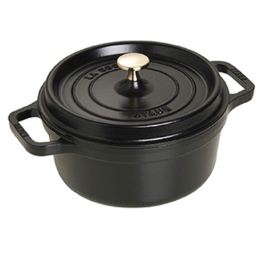 Staub cocotte tonda 24 cm nera