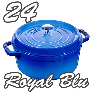 Staub cocotte tonda 24 cm  - Special Royal Blu