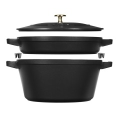 Set di 2 impilabili nero 24 cm - Staub
