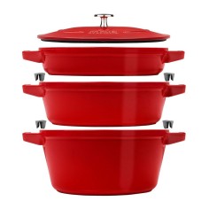 Set di 3 impilabili rosso - Staub